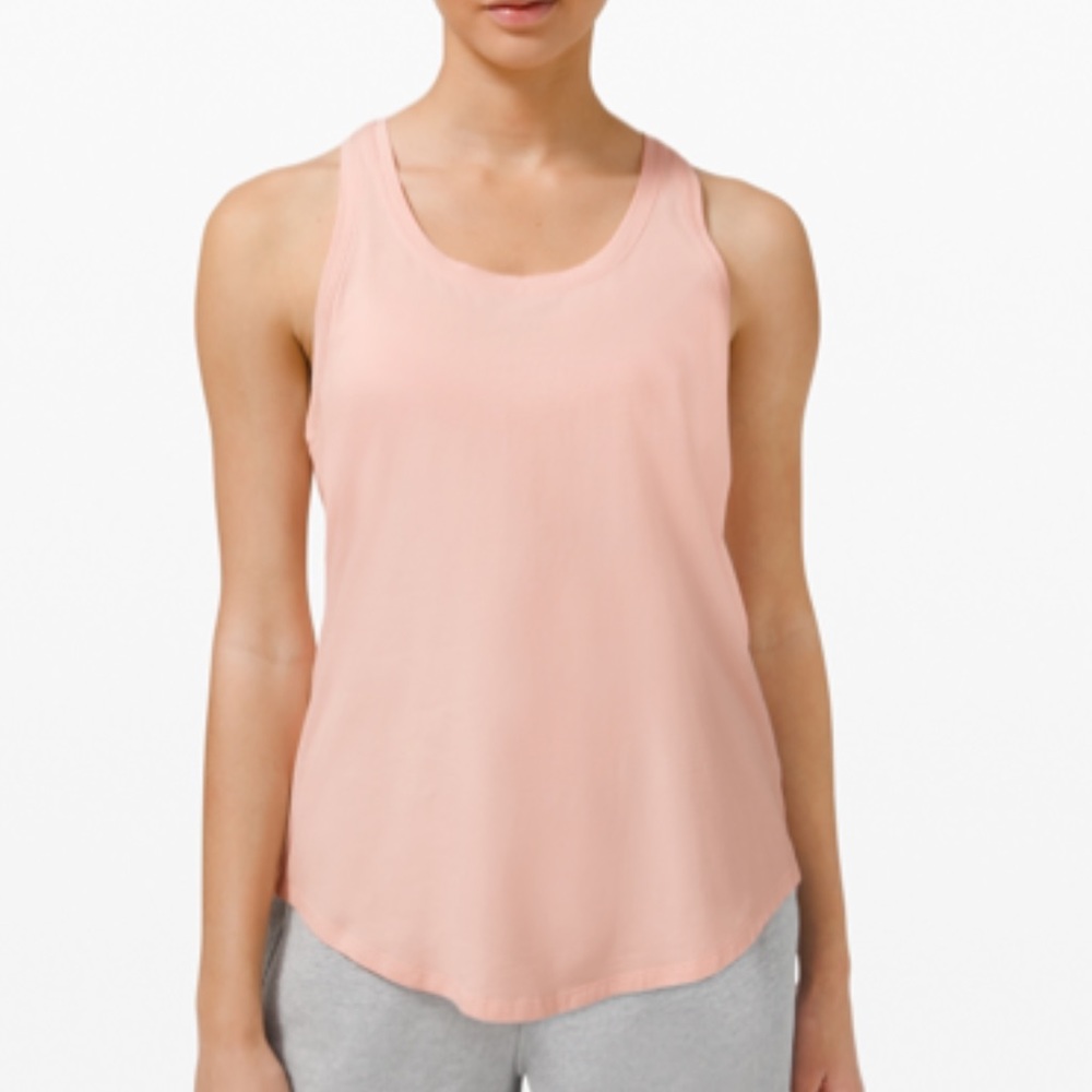 Lululemon NWT Love tank pleated. Pink Mist. SZ 12